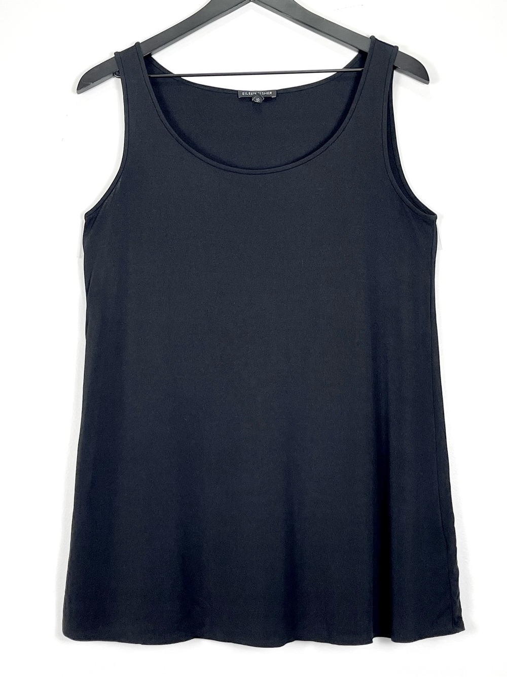 EILEEN FISHER 100% Silk Black Tank Top Size Small